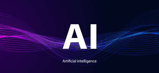 abstract artificial intelligence on circle vector image