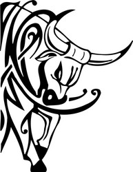 bull design Vector Image
