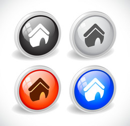 Color 3d buttons for web vector