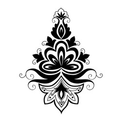 damask element isolated central vector image