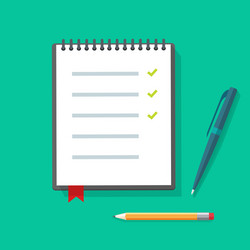 diary paper notepad or notebook flat vector image