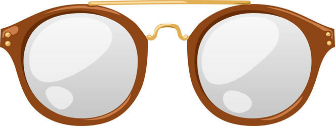 Round glasses isolated on white Royalty Free Vector Image