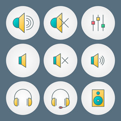 icons set for web site design and mobile apps vector image