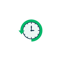 log time icon flat element vector image
