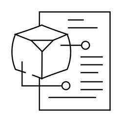 modeling data science line icon vector image