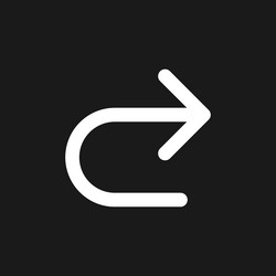repeat dark mode glyph ui icon vector image