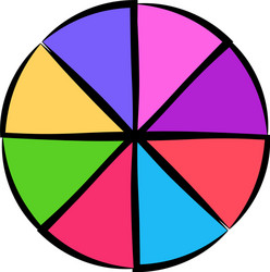 simple pie chart-graph and diagram circle vector image