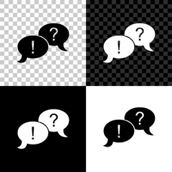 speech bubbles with question and exclamation marks vector image