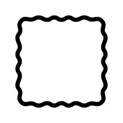 square frame with curvy edges rectangular shape vector image