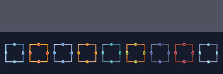 square frames for game user avatar vector image