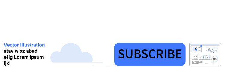 subscription button with cloud and analytics vector image