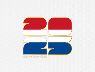 abstract numbers 2025 with flag of netherlands vector image