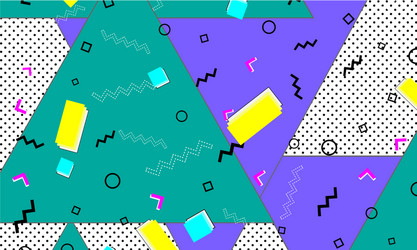 pop art color background memphis pattern vector image