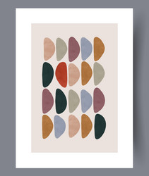 Scandinavian abstract print set vector