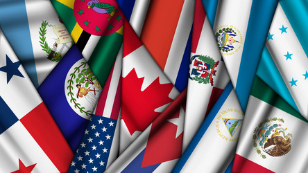 set of variant flags stacked on top each other vector image