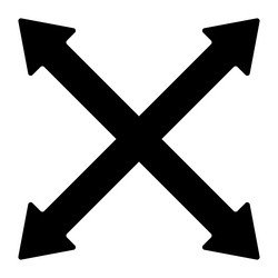 4-way arrows pointers cursors shapes vector image