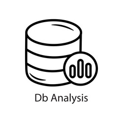 Db analysis outline icon design data vector