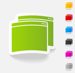 realistic design element computer windows vector image