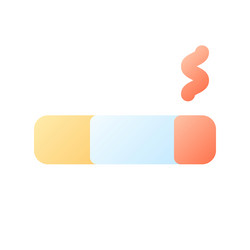 smoking lounge pixel perfect flat gradient color vector image