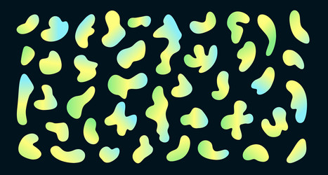 various gradient blobs blotch shapes vector image