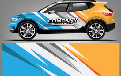 Car Wrap Graphics - Abstract Stripes Vector Image