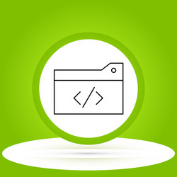 Optimization code icon in creative design vector