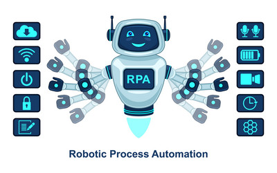 Robotic process automation robot assistant vector