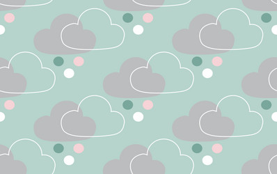 seamless pattern with clouds and spots vector image