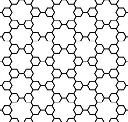 seamless simple geometric pattern hexagonal stars vector image