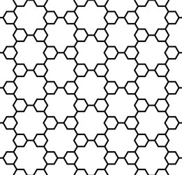 Seamless simple geometric pattern hexagonal stars vector