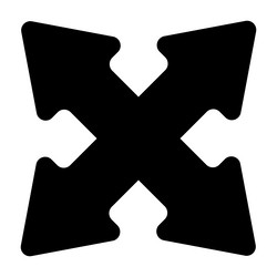 4-way arrows pointers cursors shapes vector image