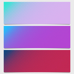 abstract halftone dot pattern horizontal banner vector image