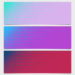 abstract halftone dot pattern horizontal banner vector