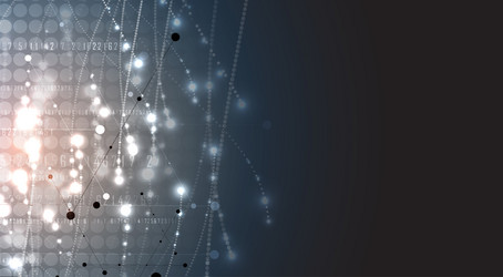abstract technology particle virtual molecule vector image