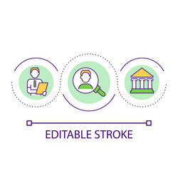 client screening in banking loop concept icon vector image