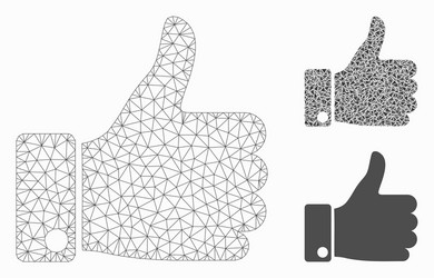 Thumb up mesh network model and triangle vector