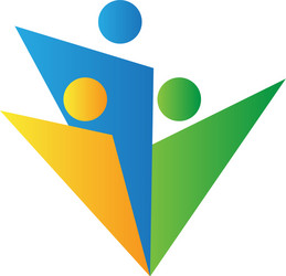 Isolated teamwork logo Royalty Free Vector Image
