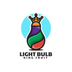 Logo light bulb gradient colorful style vector