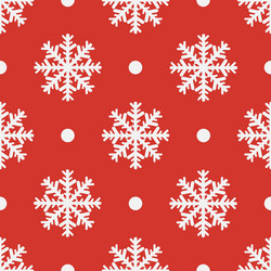 red seamless snowflake pattern eps10 vector image