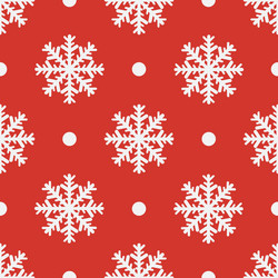 Red seamless snowflake pattern eps10 vector