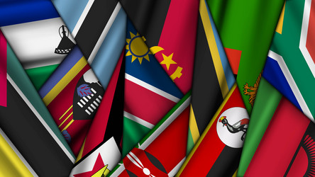 set of variant flags stacked on top each other vector image