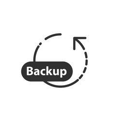 backup circle arrow icon database restore back vector image