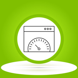 browser speed icon in creative design vector image