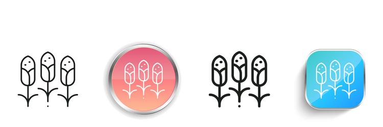 cereal icon thin linear regular and button style vector image