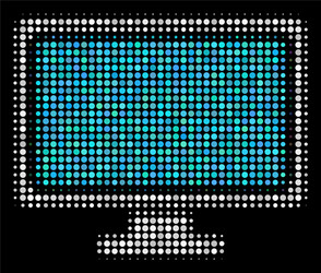 computer display halftone icon vector