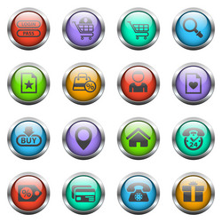 e-commerce interface icon set vector image