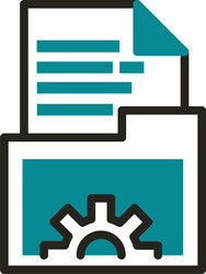 folder file data web development icon line vector