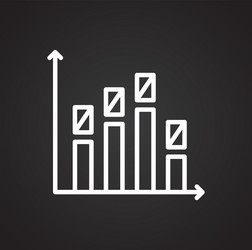 graph line icon on background for graphic and web vector image