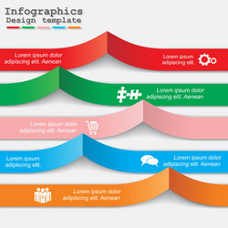 infographic report template with text and icons vector image
