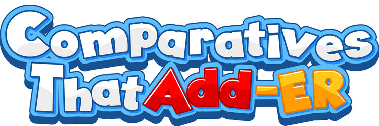 logo text design with word comparatives that add vector image